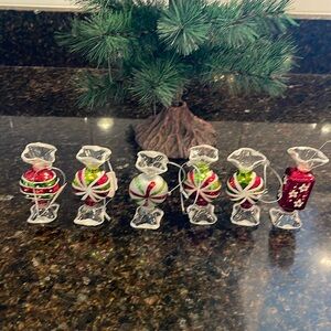 Christmas Candy Ornaments - plastic set of six